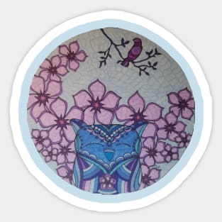 Owl art Sticker